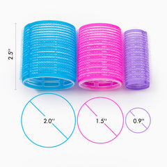 18pcs 3 Sizes Hair Curlers Roller Set Self Grip Holding for DIY or Hair Salon