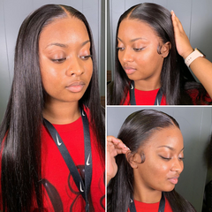 BOGO | PreMax Wigs | Super Natural Hairline Silky Straight Glueless 13x4 Frontal Lace Wig Human Hair Pre-Cut Lace - US Only