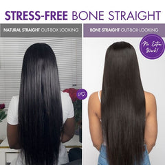 PreMax Wigs | 180% Density Bone Straight Glueless 5x5 Closure HD Lace Lace Wig Pre-cut & Plucked & Bleached