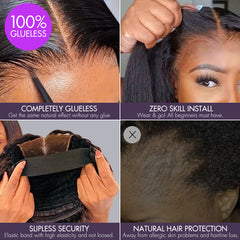 Brown Highlight Middle Part Effortlessly Chic Layered Haircut Wavy Glueless HD Minimalist Lace Short Wig