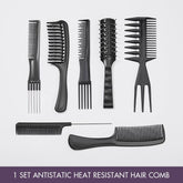 7pcs / 1 Set Antistatic Heat Resistant Hair Comb Set for All Hair Types & Styles
