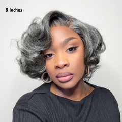 Weekly Special | Mature Boss Brown Ombre Highlight / Natural Black / Salt and Pepper Loose Wave Glueless Minimalist HD Lace Wig