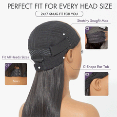 VIP Week Only | Curtain Bangs Blonde Highlight Loose Wave Glueless 5x5 Closure Pre-Cut Lace Wig All Head Sizes Fit Cap | US Only