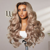 Points Reward | 24 Inches Ash Blonde Loose Body Wave 5x5 Closure Lace Glueless Wig Breathable Cap