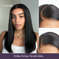 PreMax Wigs - Super Natural Hairline Silky Blunt Cut Bob Glueless 5x5 Closure Lace Wig