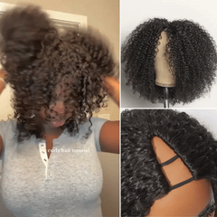 Luvme Too Easy Texture™ Wig 180% Density Kinky Curly / Yaki Straight Glueless V Part Flexi-Fit Drawstring Wig