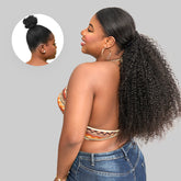 Luvme Too Easy Texture™ Kinky Curly Flexi-Fit Invisible Drawstring Clip-In Ponytail Extension Human Hair