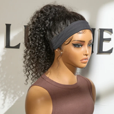 Exclusive Sale | Black / Brown Highlight Deep Wave Headband Wig (Get Free Trendy Headbands)