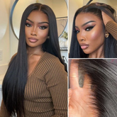 Exclusive Sale | PreMax Wigs | Super Natural Hairline Silky Straight Glueless 13x4 Frontal Lace Wig Human Hair Pre-Cut Lace