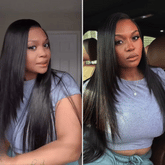 New Customers Only | Luvme All-Day Comfort™ Wig Layered Light Yaki Straight Glueless 7x6 Closure HD Lace Human Hair Wig Pre-Cut Lace