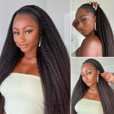 Luvme Too Easy Texture™ Wig 180% Density Kinky Straight Flexi-Fit Drawstring Glueless Headband Wig (Get Free Trendy Headbands)