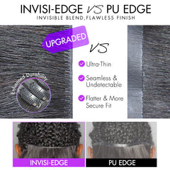 New Customers Only | Kinky Curly Invisible Edge Seamless Clip in Extensions Human Hair with Free Gift