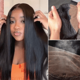 AiryFit™ Scalp Care Wigs - Silky Straight Middle Part Glueless 5x5 Closure Lace Long Wig Pre-Cut Lace