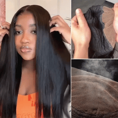 AiryFit™ Scalp Care Wigs - Silky Straight Middle Part Glueless 5x5 Closure Lace Long Wig Pre-Cut Lace