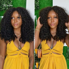 Luvme Too Easy Texture™ Kinky Curly Invisible Edge Clip in Hair Extensions Human Hair 110g 6pcs with Free Gift