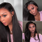 PreMax Wigs | HD Lace Super Natural Hairline Silky Straight Glueless 13x4 Frontal Lace Wig Human Hair Pre-Cut Lace