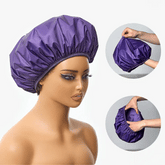 1pc Dual-Layer Shower Cap, Perfect for All Hair Lengths, Breathable & Comfortable
