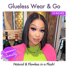 Glueless 4x4 Closure Undetectable HD Lace Bob Wig 100% Human Hair | Pre-bleached Knots - US Only