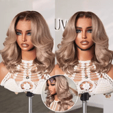 Ash Blonde Loose Body Wave 5x5 Closure Lace Glueless Wig Breathable Cap