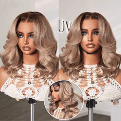 Ash Blonde Loose Body Wave 5x5 Closure Lace Glueless Wig Breathable Cap