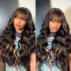 Weekly Special | Luvme All-Day Comfort™ Wig Loose Body Wave Glueless 7x6 Closure HD Lace Human Hair Wig with Bangs Pre-Cut Lace