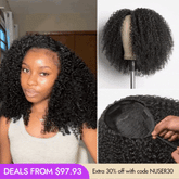New Customers Only | Luvme Too Easy Texture™ 3-In-1 Half Wig Kinky Curly / Yaki Straight / Messy Burmese Curly Glueless Flexi-Fit Drawstring Wig