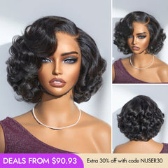 New Customers Only | 1 SEC INSTALL WIG | Mature Boss Brown Ombre Highlight / Natural Black / Salt and Pepper Loose Wave Glueless Minimalist HD Lace Wig