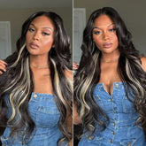 Luvme All-Day Comfort™ Wig 180% Density Platinum Blonde Highlight Loose Body Wave Glueless 7x6 Closure HD Lace Wig Pre-Cut Lace