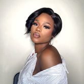 Mature Boss Style Affordable 5x5 Closure Lace Short Pixie Cut Wig 100% Human Hair - US ONLY