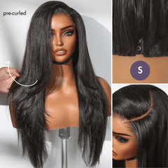 New Customers Only | Luvme All-Day Comfort™ Wig Layered Light Yaki Straight Glueless 7x6 Closure HD Lace Human Hair Wig Pre-Cut Lace