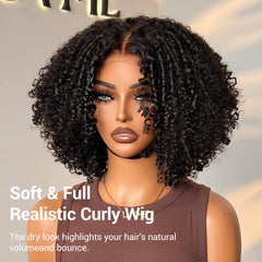 Coily Curly 5x5 Closure HD Lace Glueless Pre-Cut Wig with Breathable Cap