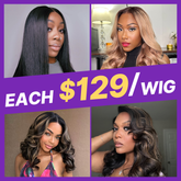 $129 Each | Final Deal 16 inches to 24 inches | Lace Wig | 4 Styles Available Only 50 Left | No Code Needed | US ONLY