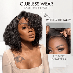 Luvme Hair Mature Bouncy Curl Left C Part Glueless Minimalist HD Lace Wig Pre-Cut Lace