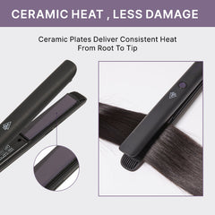 US only | 1PC Hair Straightener, Up to 460°F, Quick, Smooth & Frizz-Free Styling Tool for Wigs and Natural Hair, Travel-Friendly