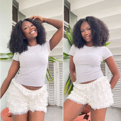 18 Inches=$129.9 | Luvme Too Easy Texture™ Wig Kinky Curly Glueless V Part Flexi-Fit Drawstring Wig