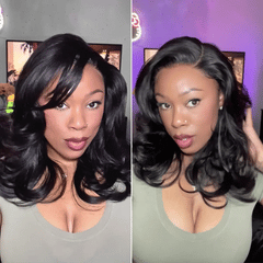 Effortlessly Chic Butterfly Cut Layered Wavy Glueless HD Minimalist Lace Short Wig