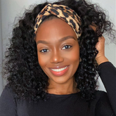 2 for $239.9 | 16 Inches Deep Wave No Lace Glueless Long Headband Wig + 20 Inches Kinky Straight Flexi-Fit Drawstring Glueless Headband Wig - US Only