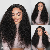 200% Density Water Wave 5x5 Closure HD Lace Glueless Long Wig 100% Human Hair - US ONLY