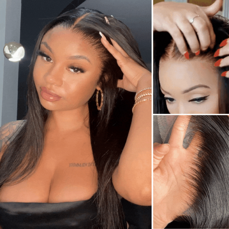 BOGO | PreMax Wigs | Super Natural Hairline Silky Straight Glueless 13x4 Frontal Lace Wig Human Hair Pre-Cut Lace - US Only
