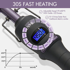 Electric Hot Comb with US Plug  for Wigs and Natural Hair, 30s Fast Heating & Adjustable Temp