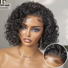 Weekly Special | Slicked-Back Short Cut Curly Glueless 13x4 Lace Front Wig 100% Human Hair - US Only