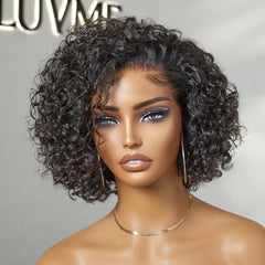 Weekly Special | Slicked-Back Short Cut Curly Glueless 13x4 Lace Front Wig 100% Human Hair - US Only