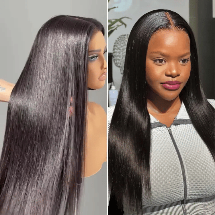 PreMax Wigs | 180% Density Bone Straight  Glueless 5x5 Closure HD Lace Lace Wig Pre-cut & Plucked & Bleached