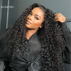 PreMax Wigs | 360 HD Lace Super Natural Hairline Invisi Drawstring Cap Water Wave Free Part Human Hair Wig Pre-Cut Lace