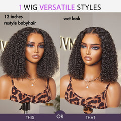 Crownease™ Go Natural Ease | Soft Kinky Curly Glueless 5x5 Closure HD Lace Wig Ready to Go