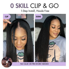 New Customers Only | Body Wave / Straight / Kinky / Deep Wave Human Hair U Part Wig