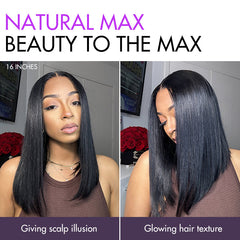 PreMax Wigs - Super Natural Hairline Silky Blunt Cut Bob Glueless 5x5 Closure Lace Wig