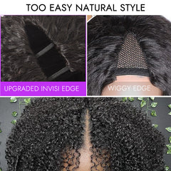 Tiktok Exclusive Deal | Luvme Too Easy Texture™ Wig 180% Density  Kinky Curly / Yaki Straight Glueless V Part Flexi-Fit Drawstring Wig