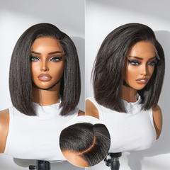 Ultra Natural Glueless Minimalist HD Lace C Part Bob Wig 100% Human Hair | Classic & Chic