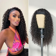 Luvme Too Easy Texture™ Wig 180% Density Water Wave Glueless Headband Wig Flexi-Fit Drawstring (Get Free Trendy Headbands)